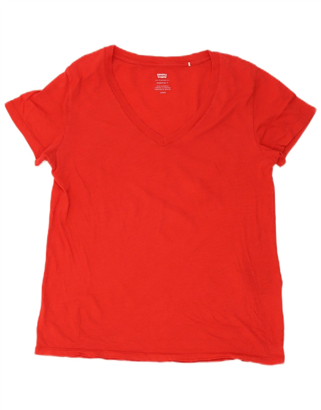 Levi's Womens T-Shirt Top UK 14 Medium Red Cotton