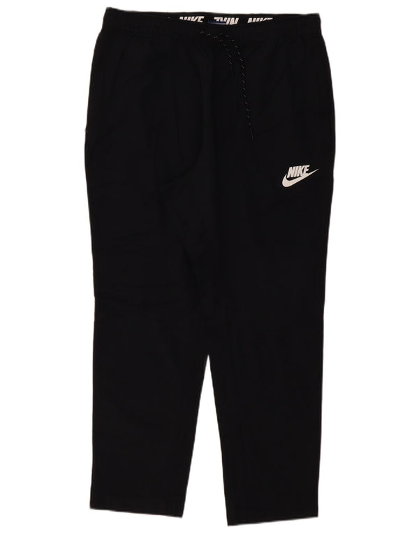 Nike Womens Tracksuit Trousers UK 14 Large Black Cotton