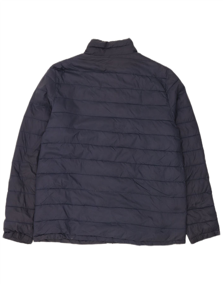 Weird Fish Mens Padded Jacket UK 40 Large Navy Blue Nylon