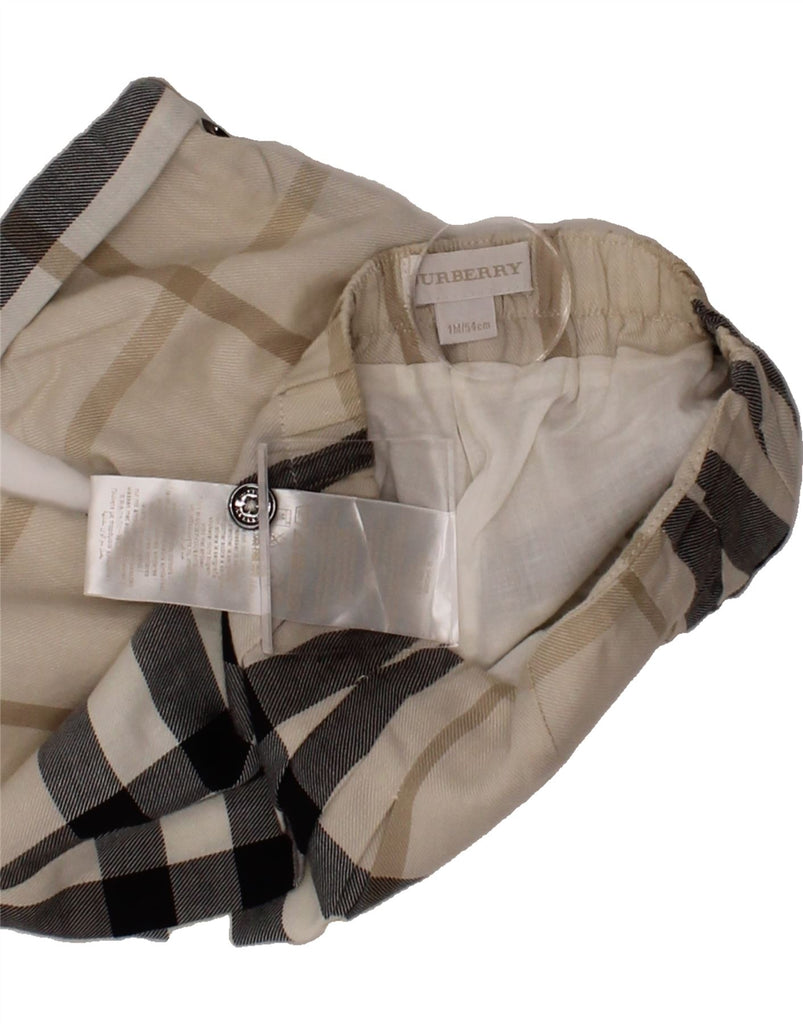 BURBERRY Baby Girls Casual Shorts 0-3 Months W14 Beige Check Cotton Vintage Burberry and Second-Hand Burberry from Messina Hembry 