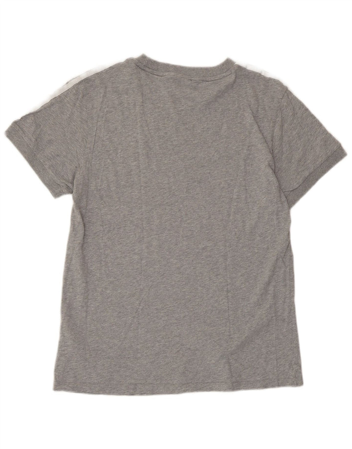 ADIDAS Womens Oversized T-Shirt Top UK 10 Small Grey Cotton