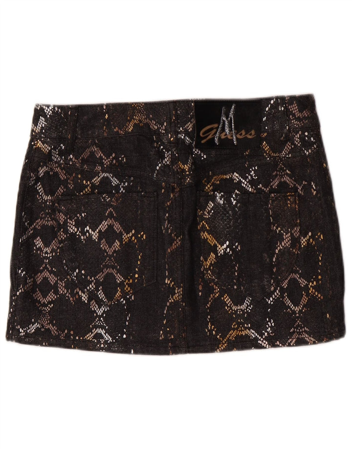 Guess By Marciano Womens Denim Skirt IT 42 Medium W30 Black Cotton