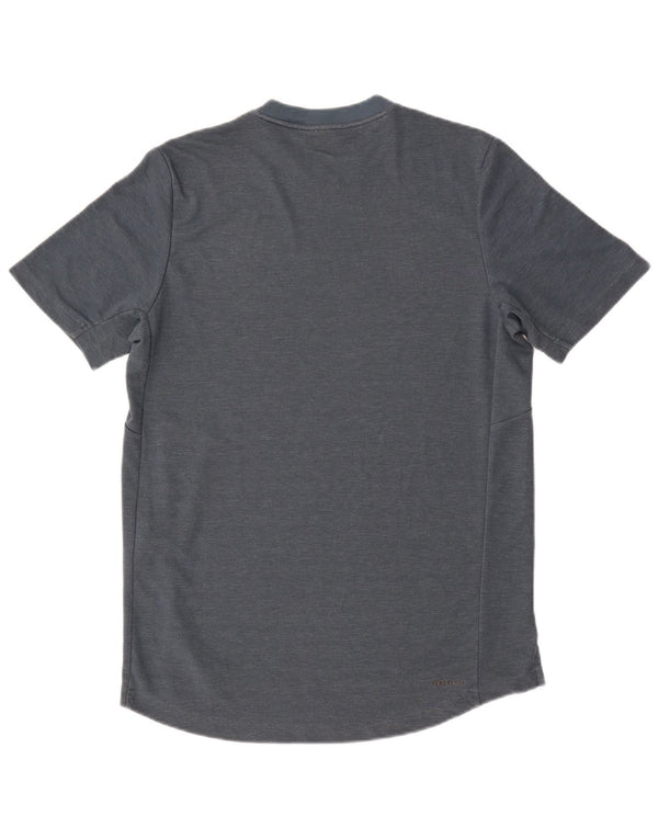 Adidas Mens Graphic T-Shirt Top Small Navy Blue Polyester