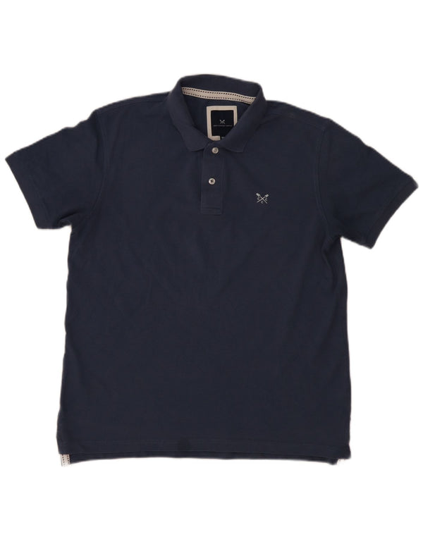 Crew Clothing Mens Polo Shirt Medium Navy Blue Cotton