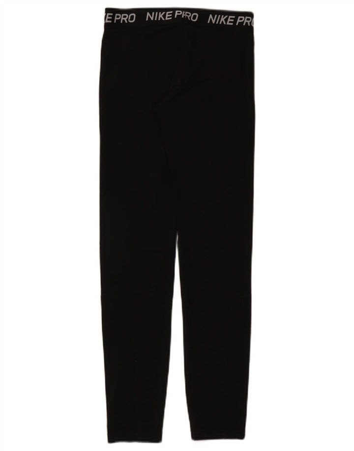 Nike Womens Graphic Leggings UK 4 XS Black Polyester