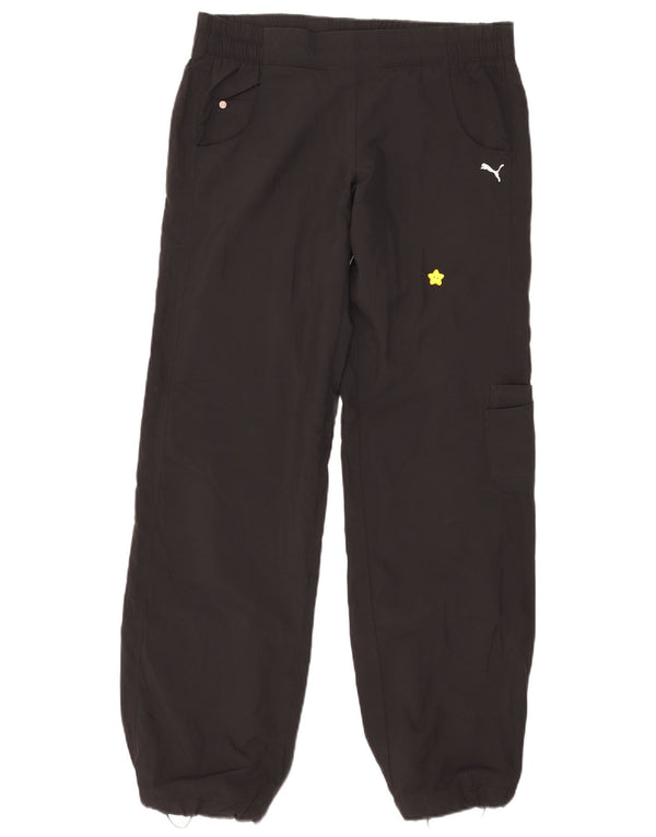 Puma Womens Joggers Cargo Trousers UK 12 Medium W32 L33 Black Polyester