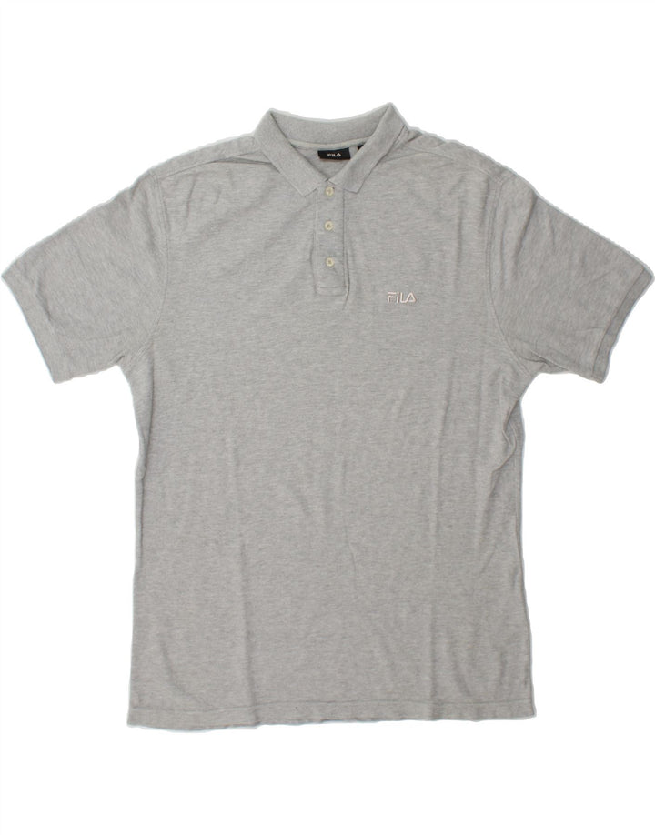 FILA Mens Polo Shirt XL Grey Cotton Vintage Fila and Second-Hand Fila from Messina Hembry 