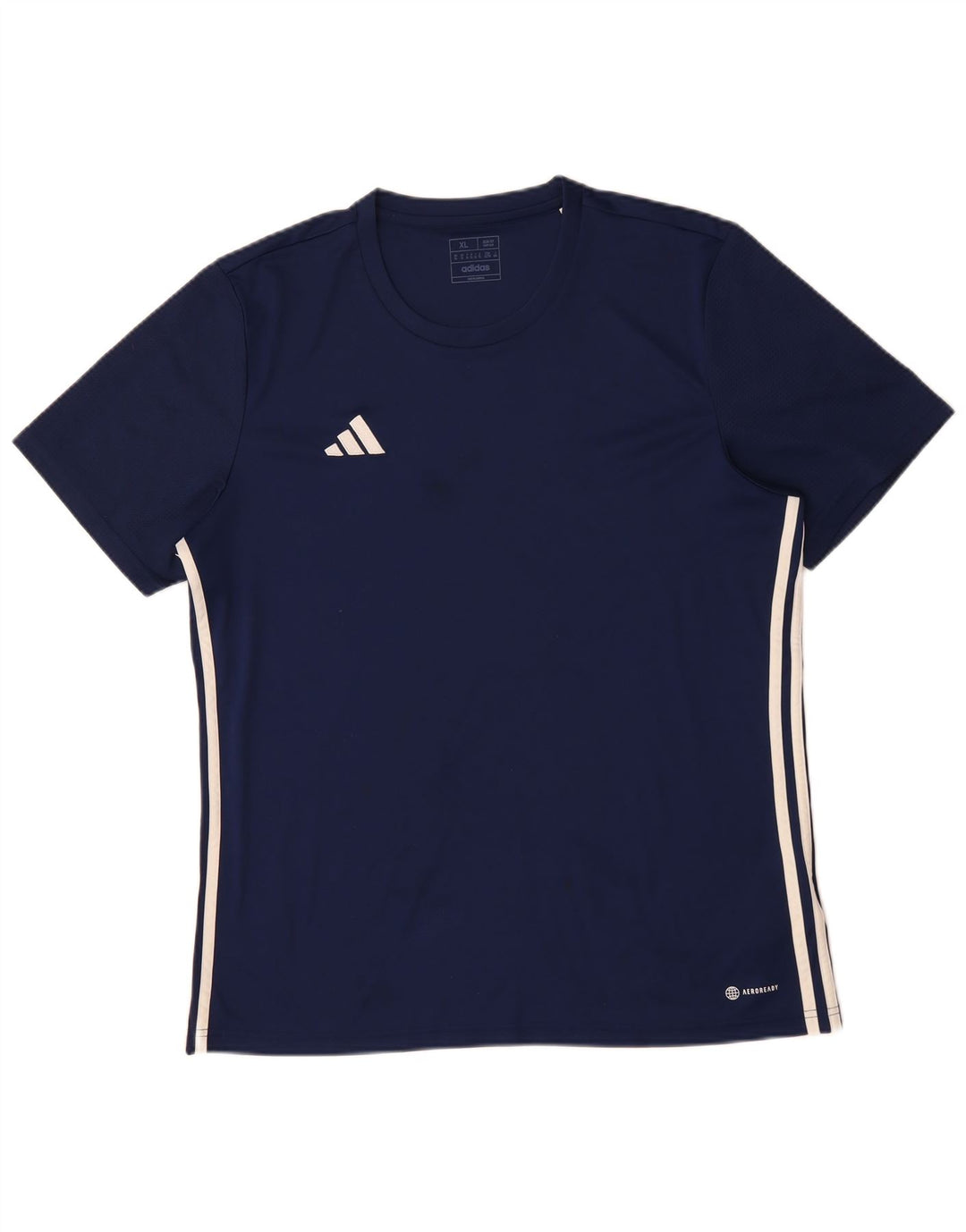 ADIDAS Mens Aeroready Slim Fit T-Shirt Top XL Navy Blue Polyester