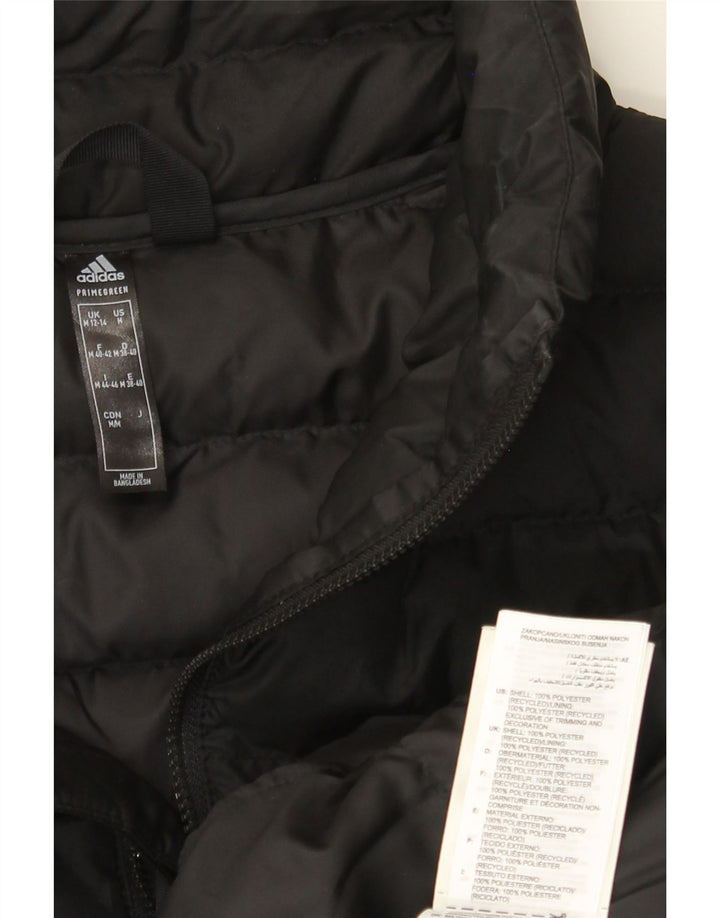 Adidas Womens Padded Jacket UK 12/14 Medium Black Polyester