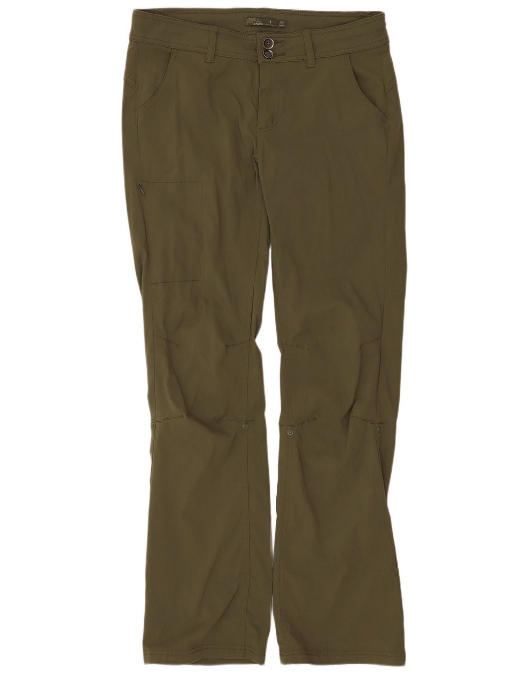 PRANA Womens Straight Cargo Trousers US 8 Medium W32 L31 Khaki Nylon