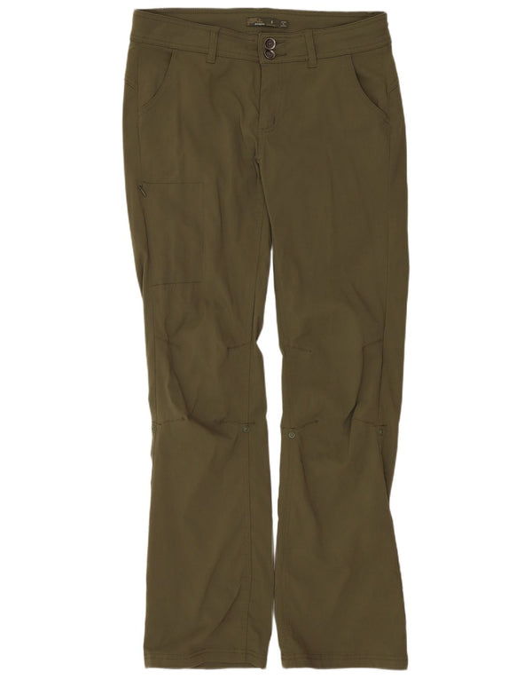 PRANA Womens Straight Cargo Trousers US 8 Medium W32 L31 Khaki Nylon