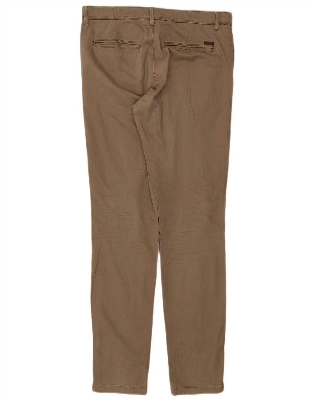 JACK & JONES Mens Slim Chino Trousers W32 L32 Beige Cotton