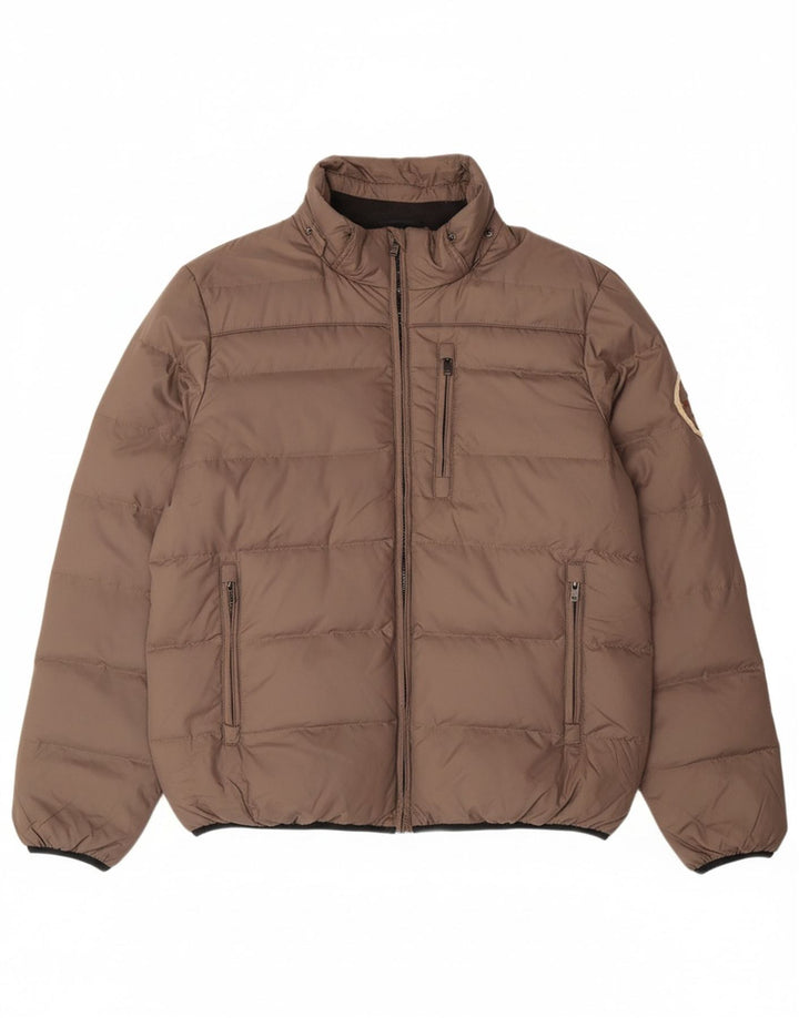 BREACH Mens Padded Jacket UK 44 2XL Brown Polyester