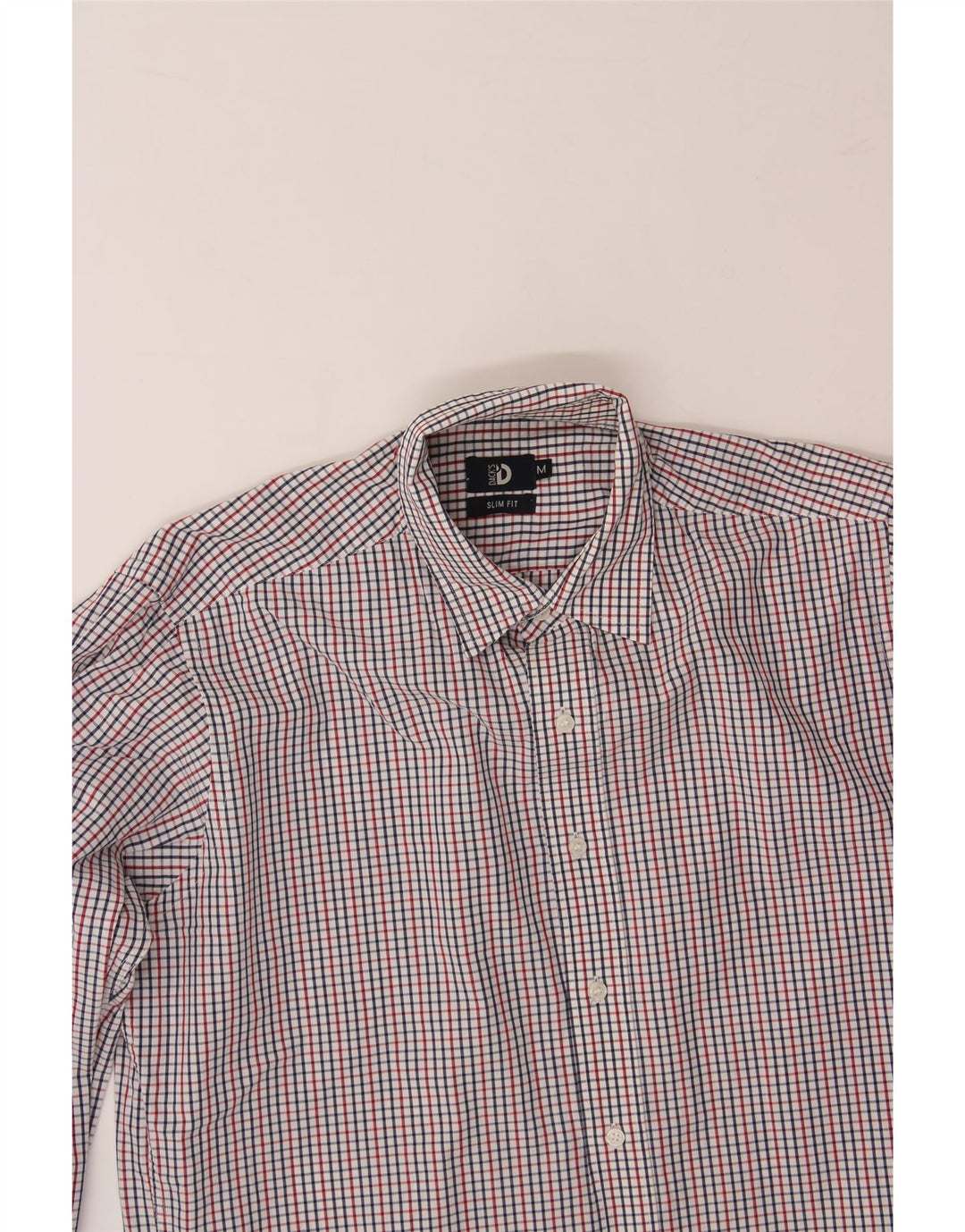 DACK'S Mens Slim Fit Shirt Medium Multicoloured Check Cotton Vintage Dack's and Second-Hand Dack's from Messina Hembry 