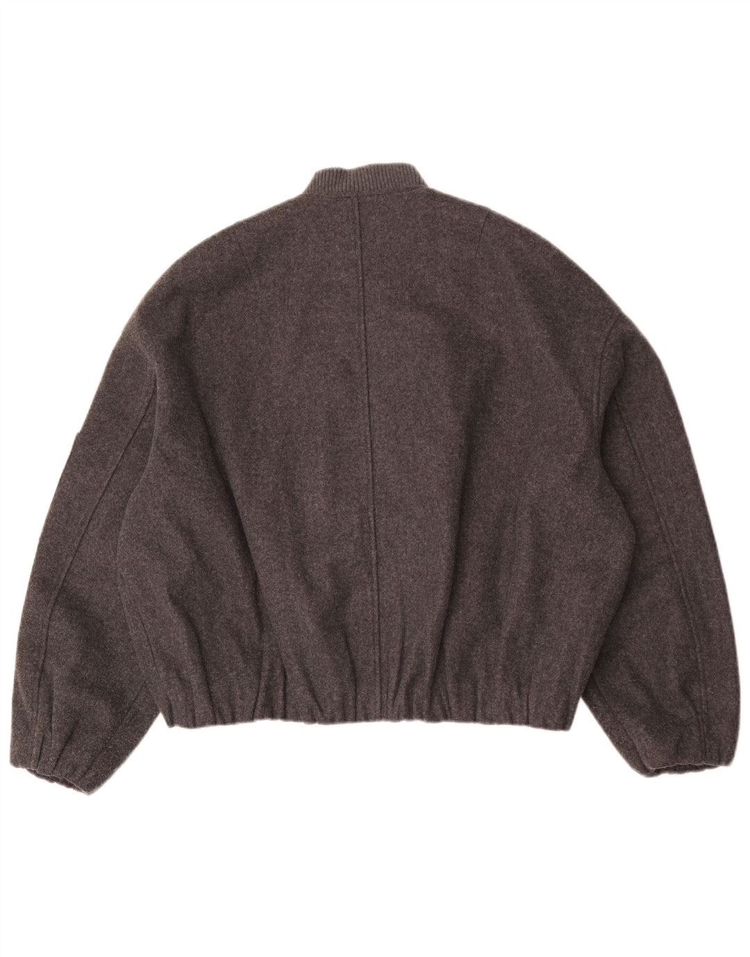 Zara Womens Oversized Bomber Jacket UK 6 2XS Grey Polyester