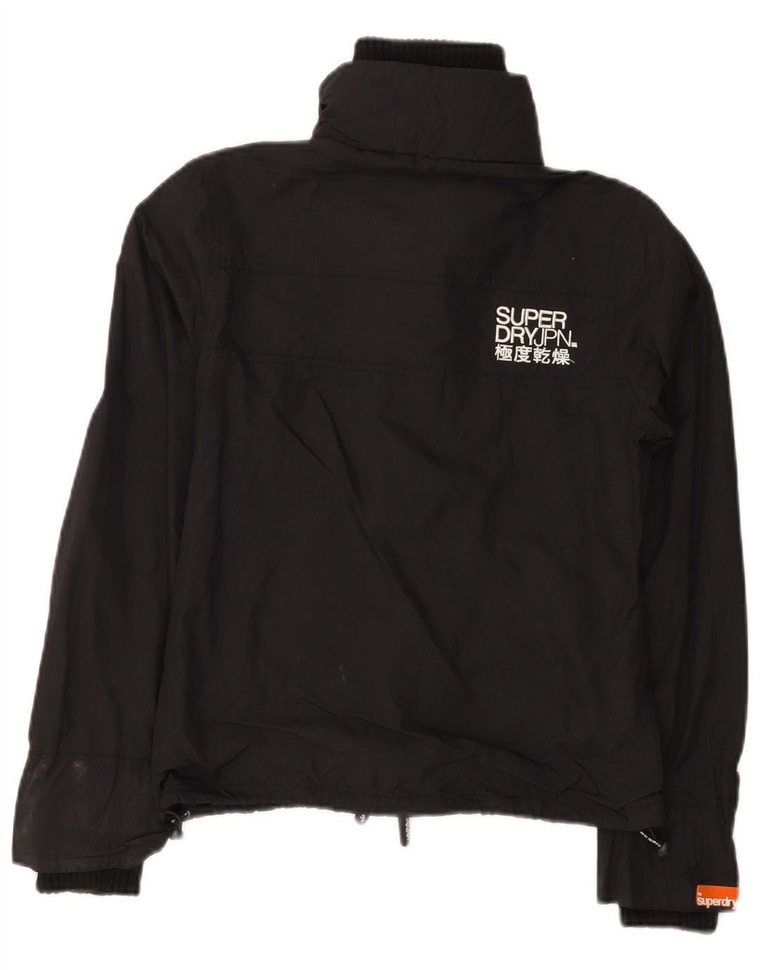 Superdry Womens Graphic Rain Jacket UK 6 XS Black Nylon
