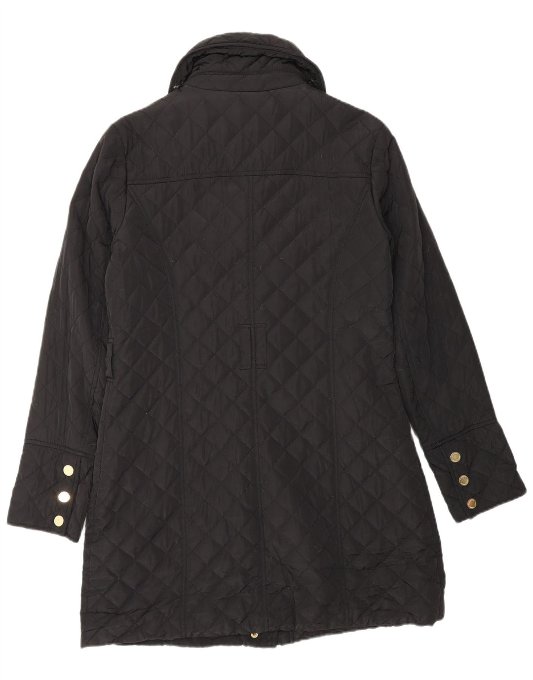 MICHAEL KORS Womens Quilted Jacket UK 10 Small Black Polyester