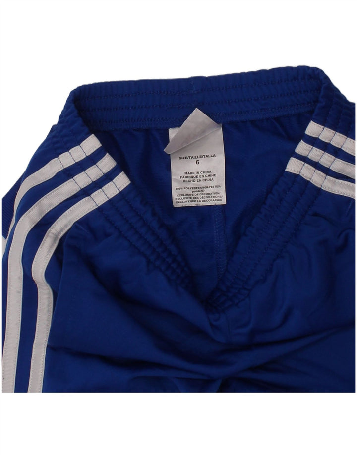 Adidas Boys Tracksuit Trousers Joggers 5-6 Years  Blue Polyester