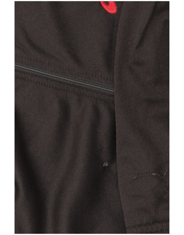 ASICS Mens Graphic Tracksuit Top Jacket IT 56 XL Black Colourblock