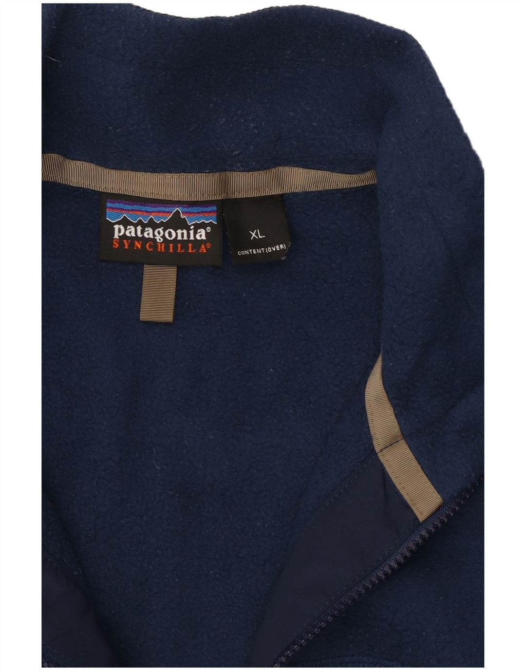 Patagonia Mens Synchilla Fleece Jacket UK 42 XL Navy Blue Polyester