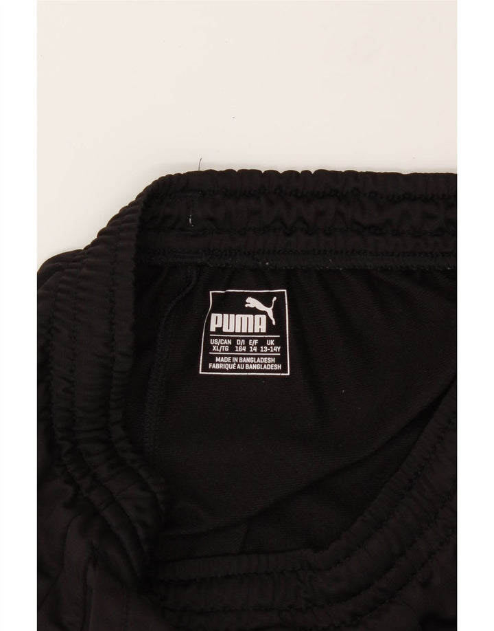 PUMA Boys Tracksuit Trousers 13-14 Years XL Black Polyester Vintage Puma and Second-Hand Puma from Messina Hembry 