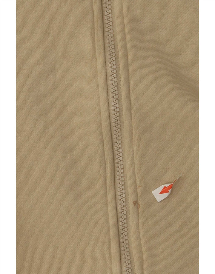 Jordan Mens Zip Hoodie Sweater Medium Beige Cotton