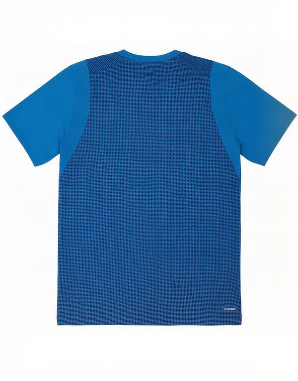 Adidas Boys Climacool Graphic T-Shirt Top 13-14 Years Blue Polyester