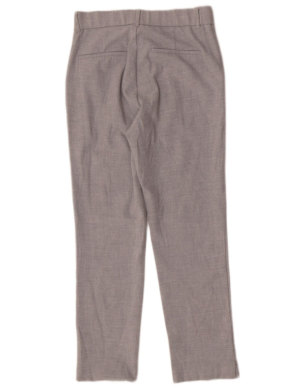 Zara Womens Straight Chino Trousers XS W24 L26 Grey
