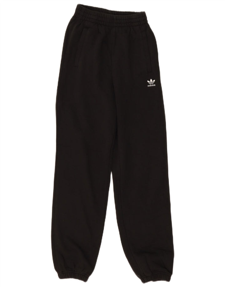 Adidas Womens Tracksuit Trousers Joggers UK 0/2 2XS Black Cotton