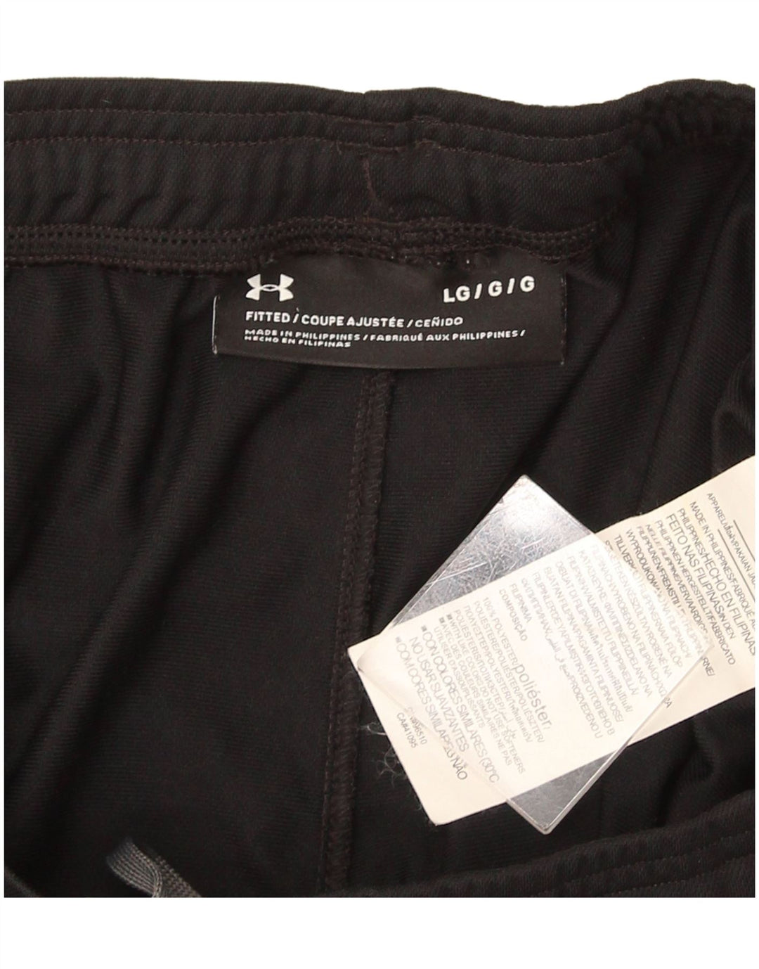 Under Armour Mens Tracksuit Trousers Large Black Polyester