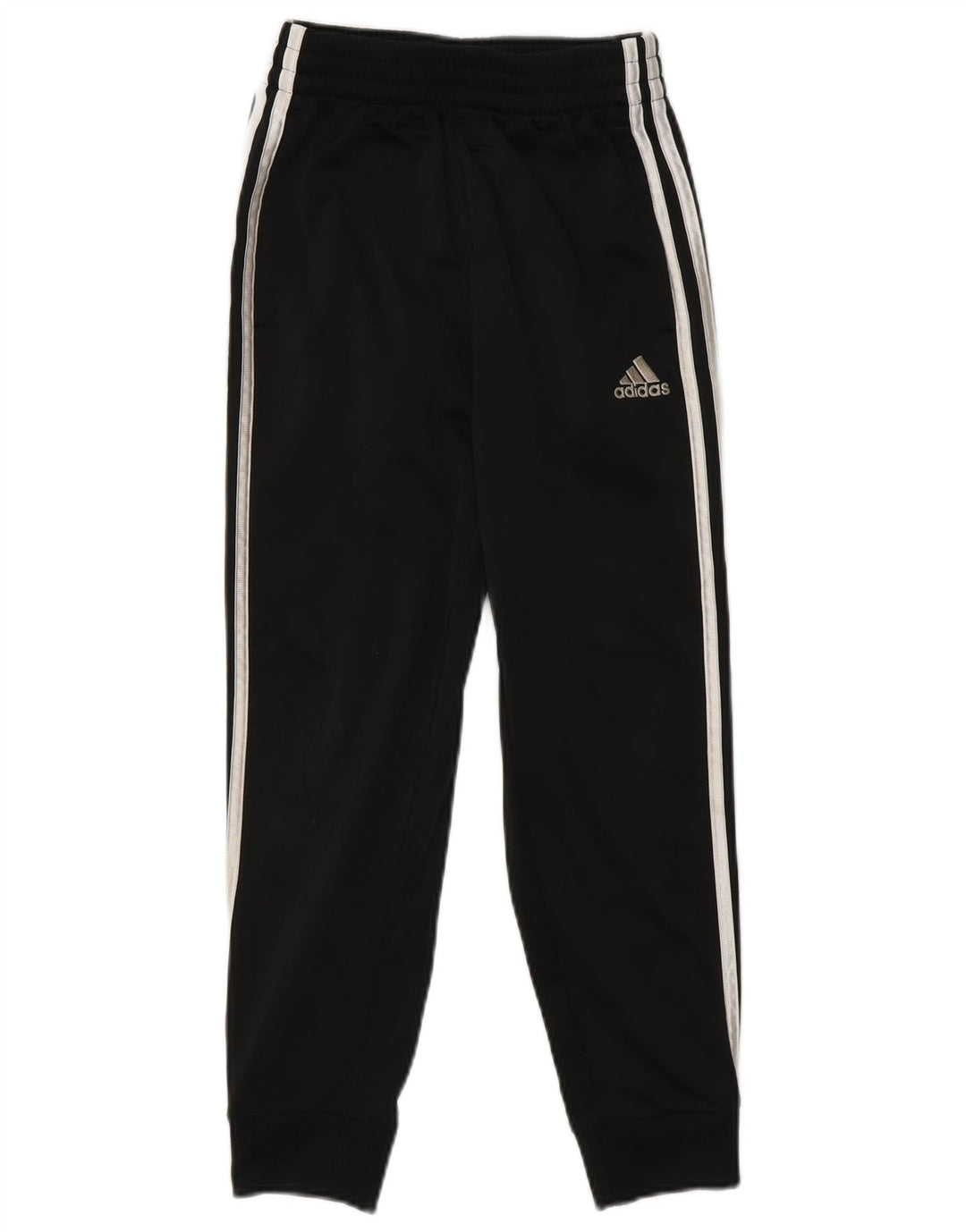 Adidas Boys Tracksuit Trousers Joggers 7-8 Years Small Black Polyester