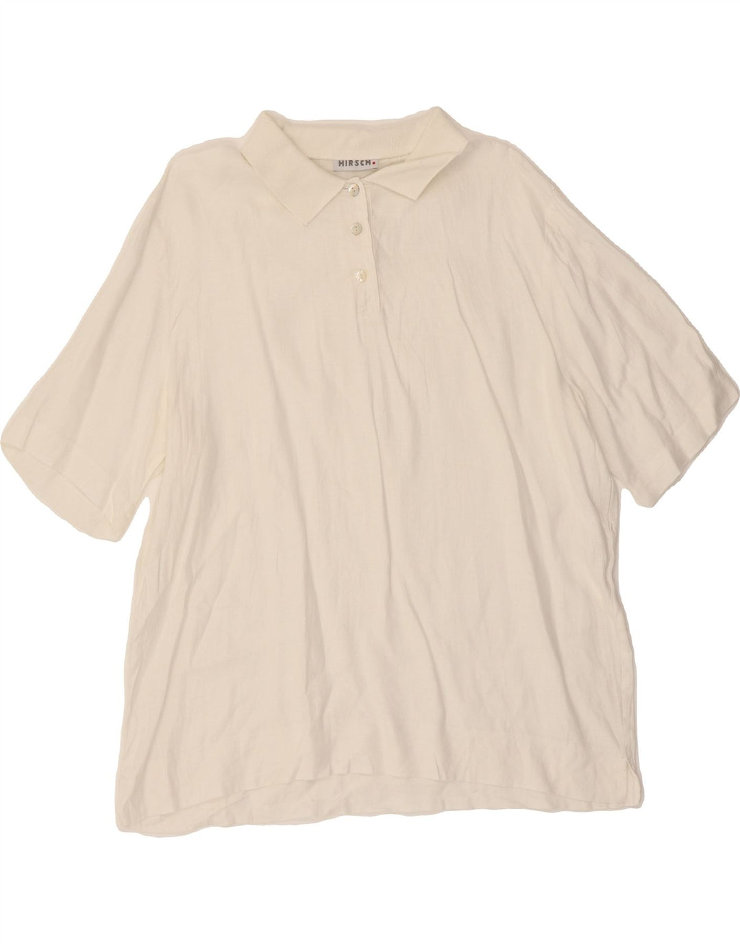 HIRSCH Womens Short Sleeve Pullover Shirt UK 20 2XL White Vintage Hirsch and Second-Hand Hirsch from Messina Hembry 