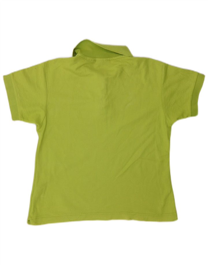 FILA Womens Crop Polo Shirt UK 14 Large Green Cotton