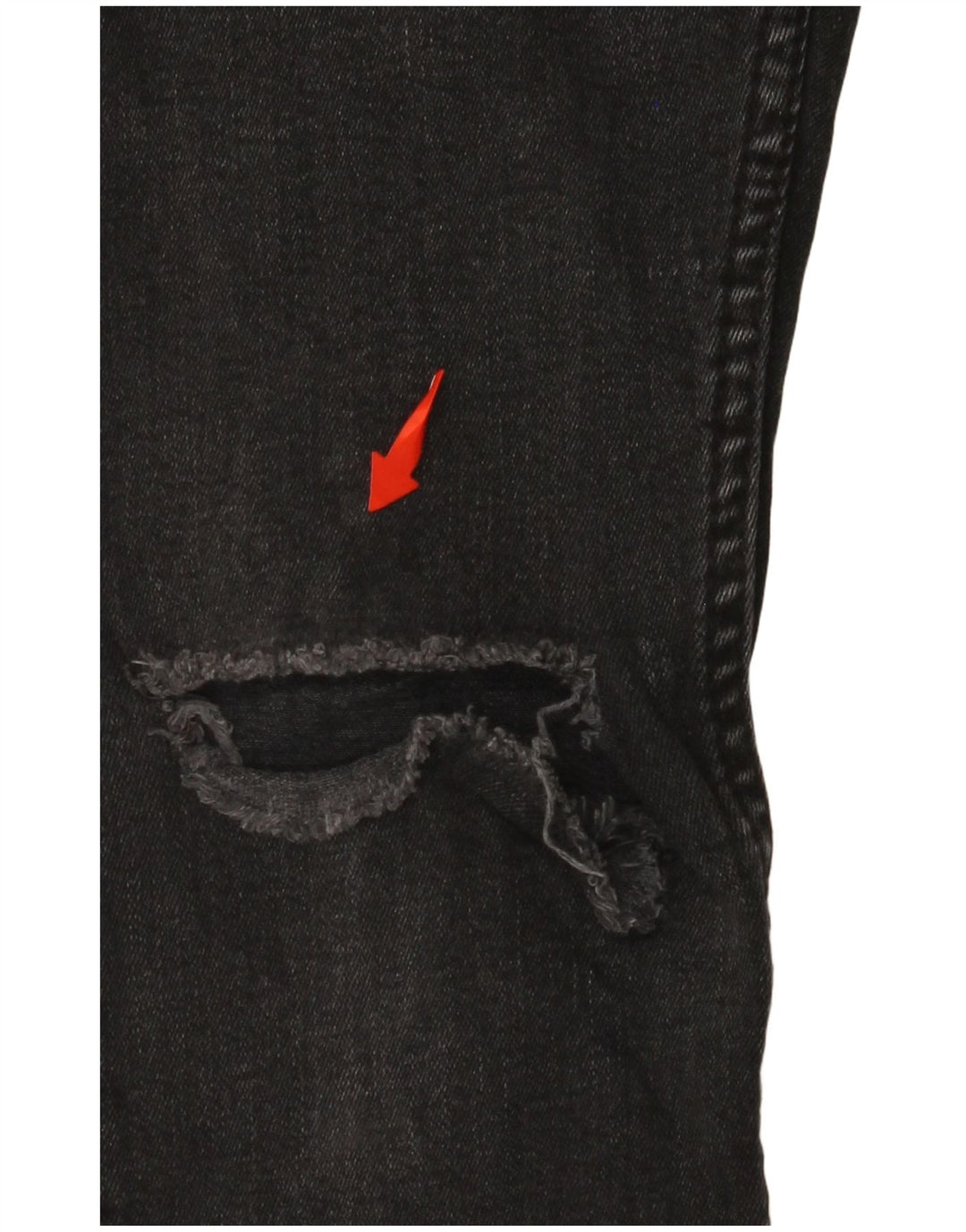 ZARA Womens Distressed Crop Skinny Jeans EU 40 Medium W31 L25 Black Cotton