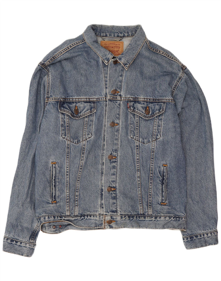 Levi's Mens Denim Jacket UK 40 Large Blue Cotton