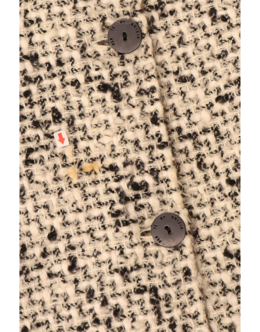 PERTE BY KRIZIA Womens Oversized Overcoat Size 21 Medium Beige Flecked