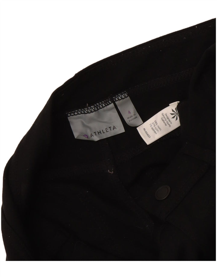 Athleta Womens Slim Casual Trousers US 4 Small W27 L29 Black Rayon
