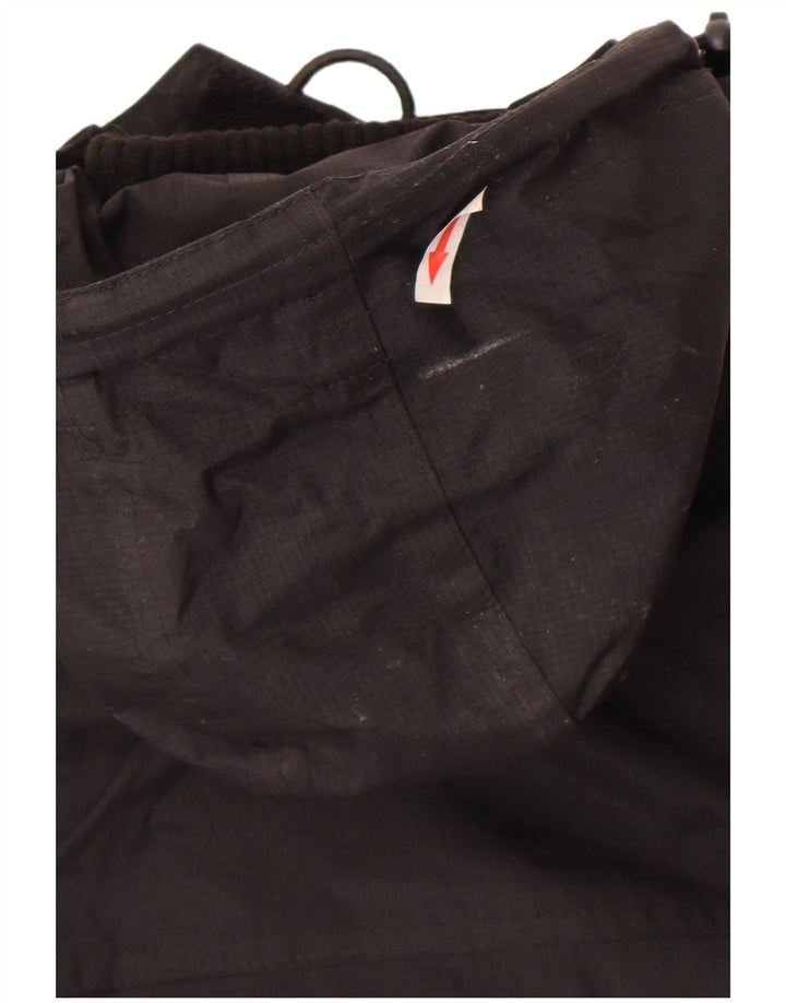 Superdry Womens Hooded Rain Jacket UK 12 Medium Black Nylon