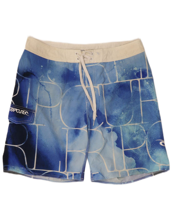 Rip Curl Mens Abstract Pattern Graphic Swimming Shorts Large Blue