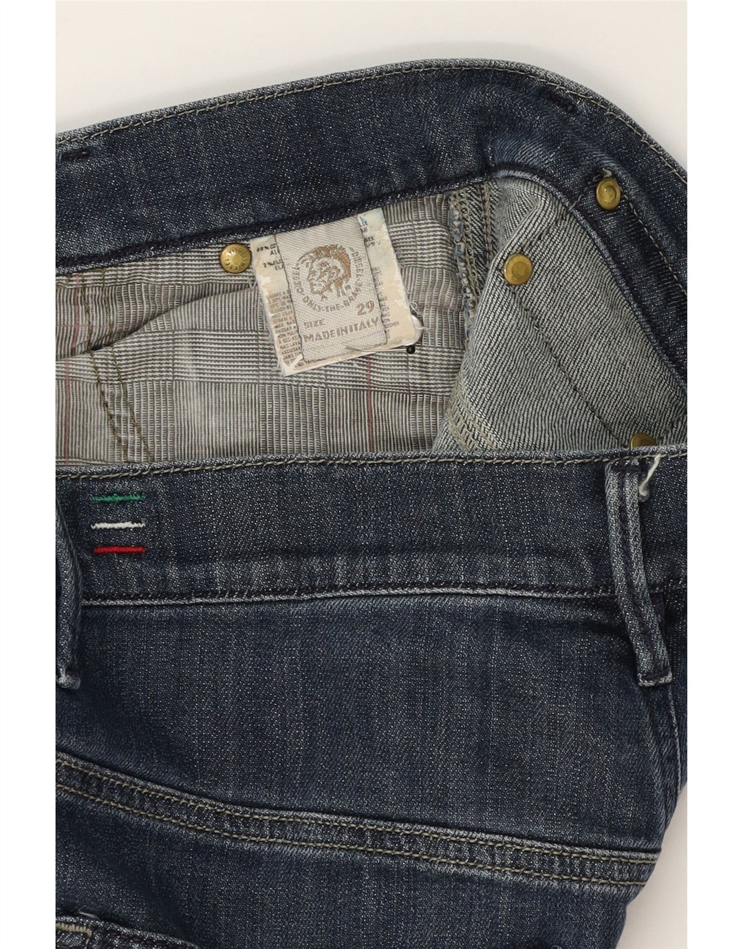 DIESEL Womens Slim Jeans W29 L30 Blue Cotton Vintage Diesel and Second-Hand Diesel from Messina Hembry 