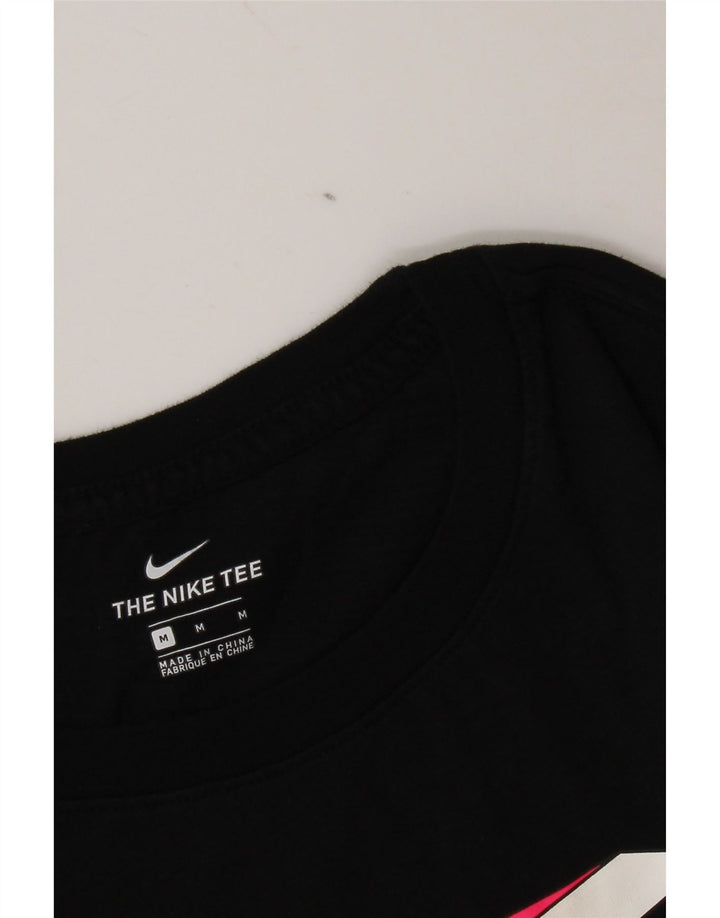 Nike Womens Graphic T-Shirt Top UK 14 Medium Black