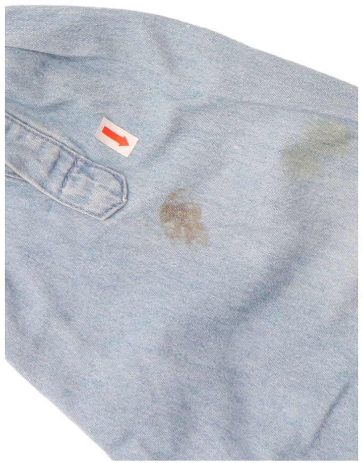 JOHN BANER Mens Denim Shirt 3XL Blue Cotton