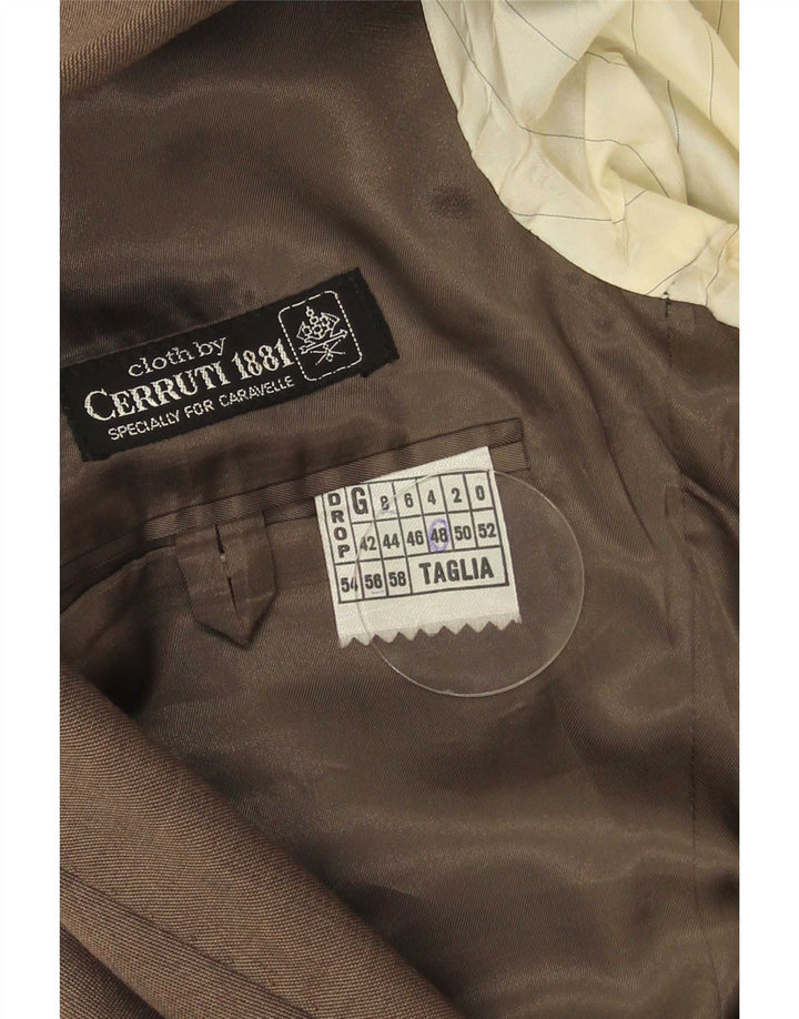 Cerruti 1881 Mens 2 Button Blazer Jacket IT 48 Medium Brown