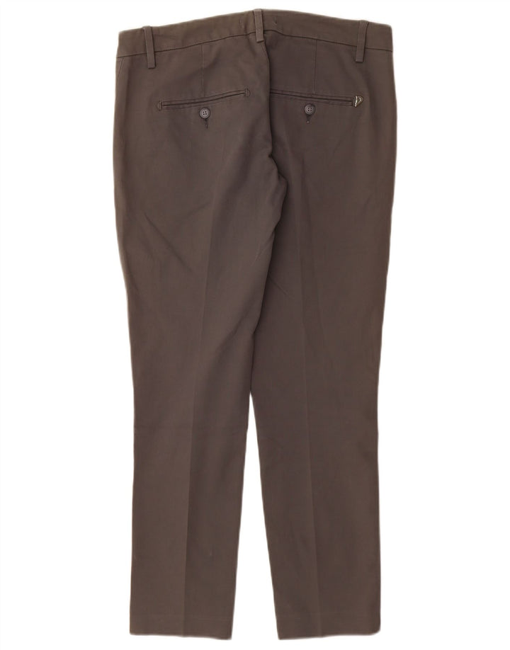 DONDUP Womens Slim Fit Chino Trousers W28 L28 Grey Cotton