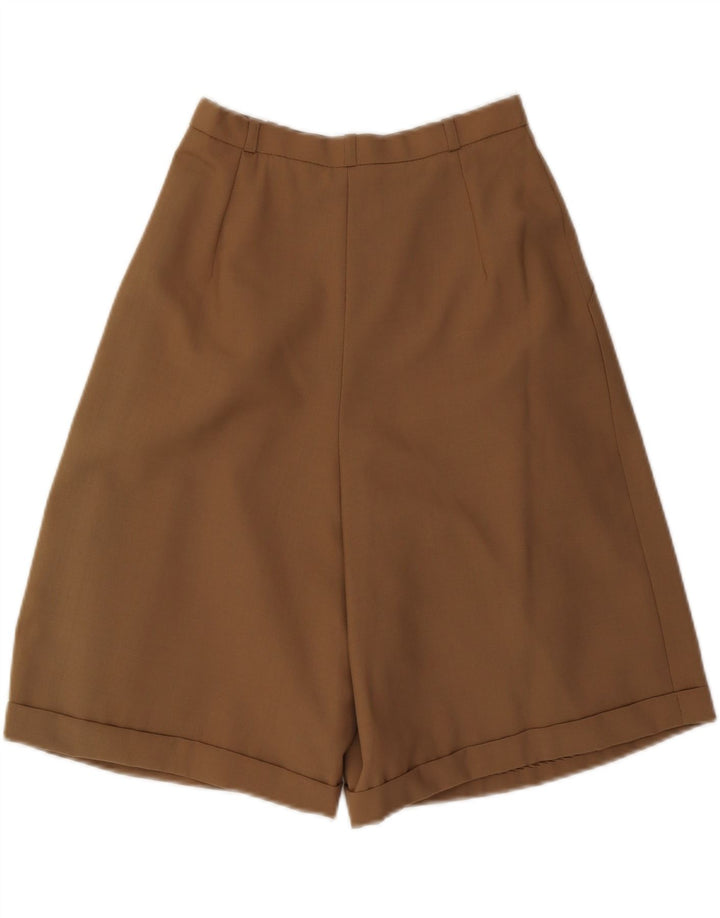 VINTAGE Womens High Waist Chino Shorts IT 36 XS W24 Brown Polyester
