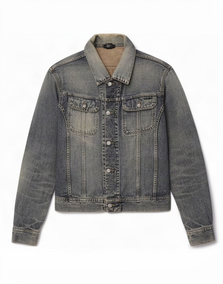 Diesel Mens Denim Jacket UK 38 Medium Blue Cotton