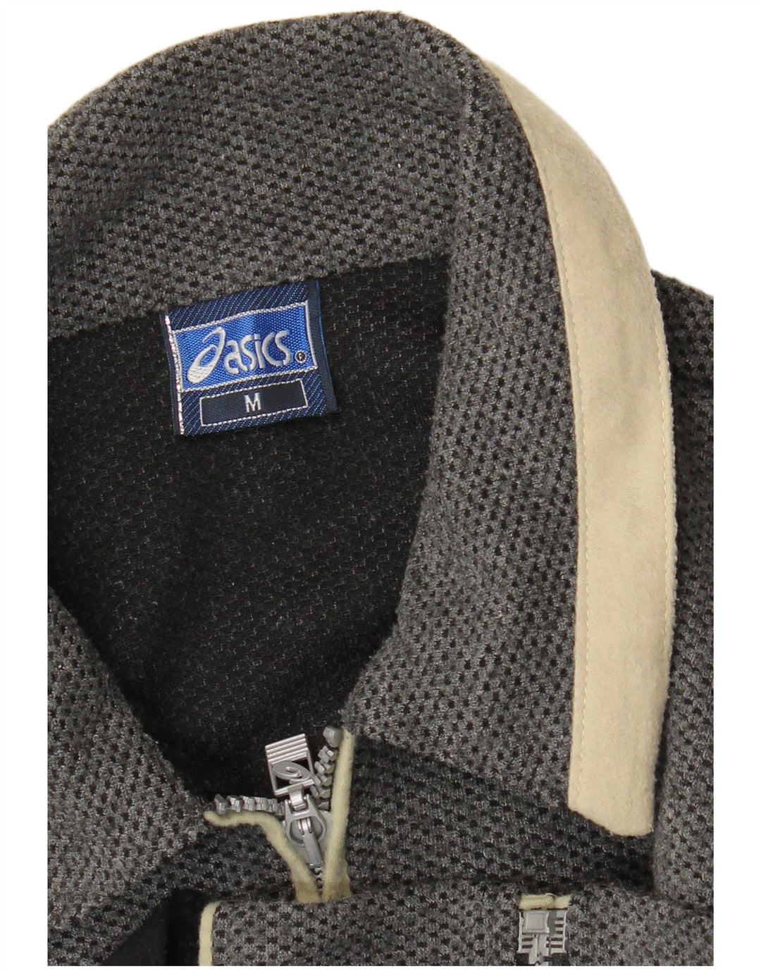 ASICS Mens Tracksuit Top Jacket Medium Grey Colourblock