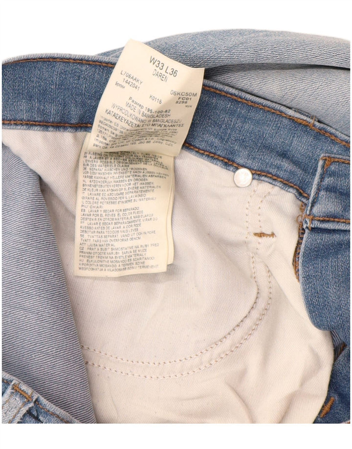 Lee Mens Daren Slim Jeans W33 L36 Blue Cotton