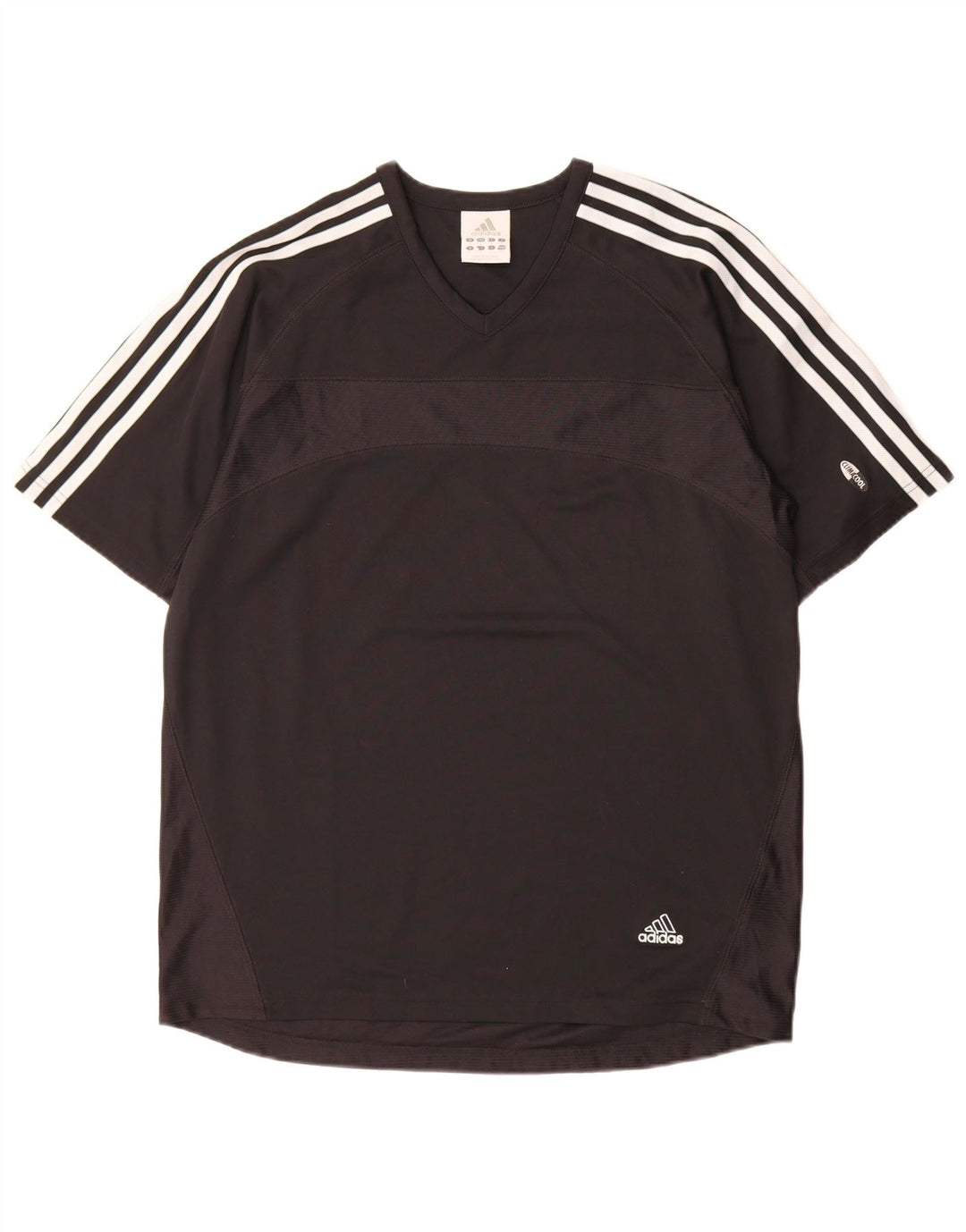 Adidas Mens Climacool T-Shirt Top Medium Black Colourblock Polyester