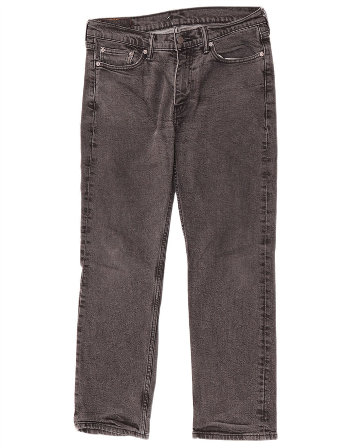 Levi's Mens 514 Straight Jeans W33 L30 Grey Cotton